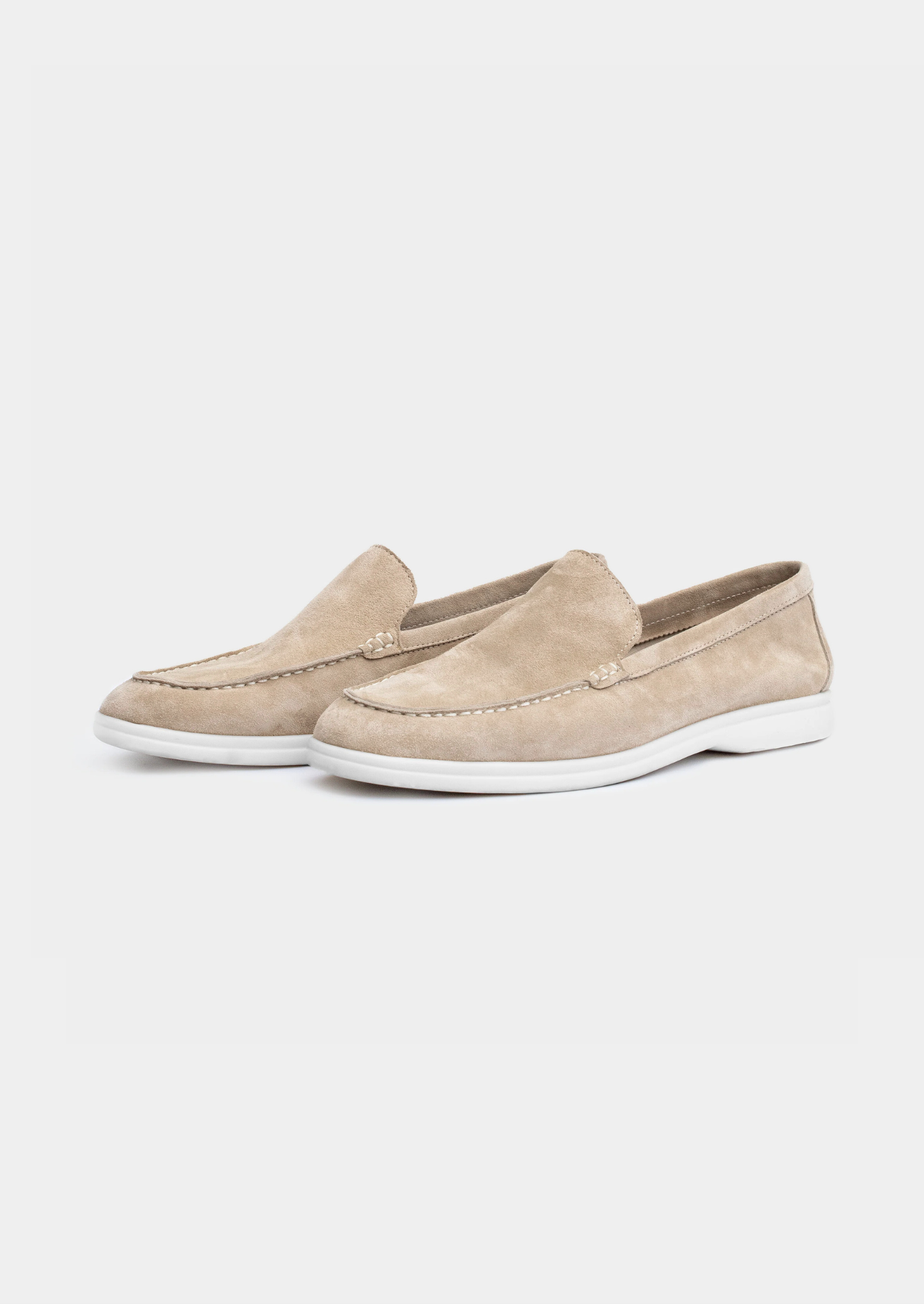 Vellori Suede Loafers - Ivory