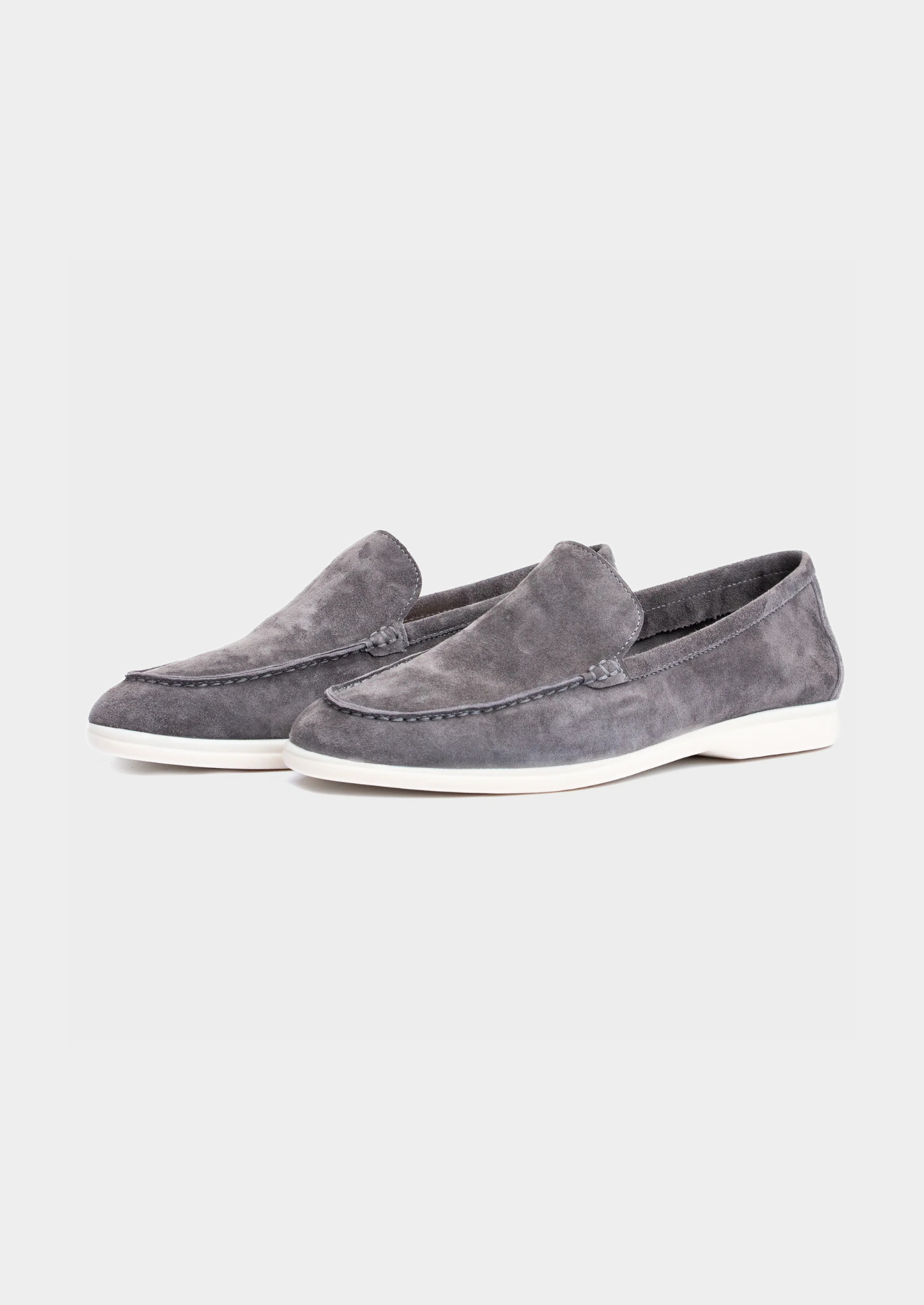 Vellori Suede Loafers - Fog Gray
