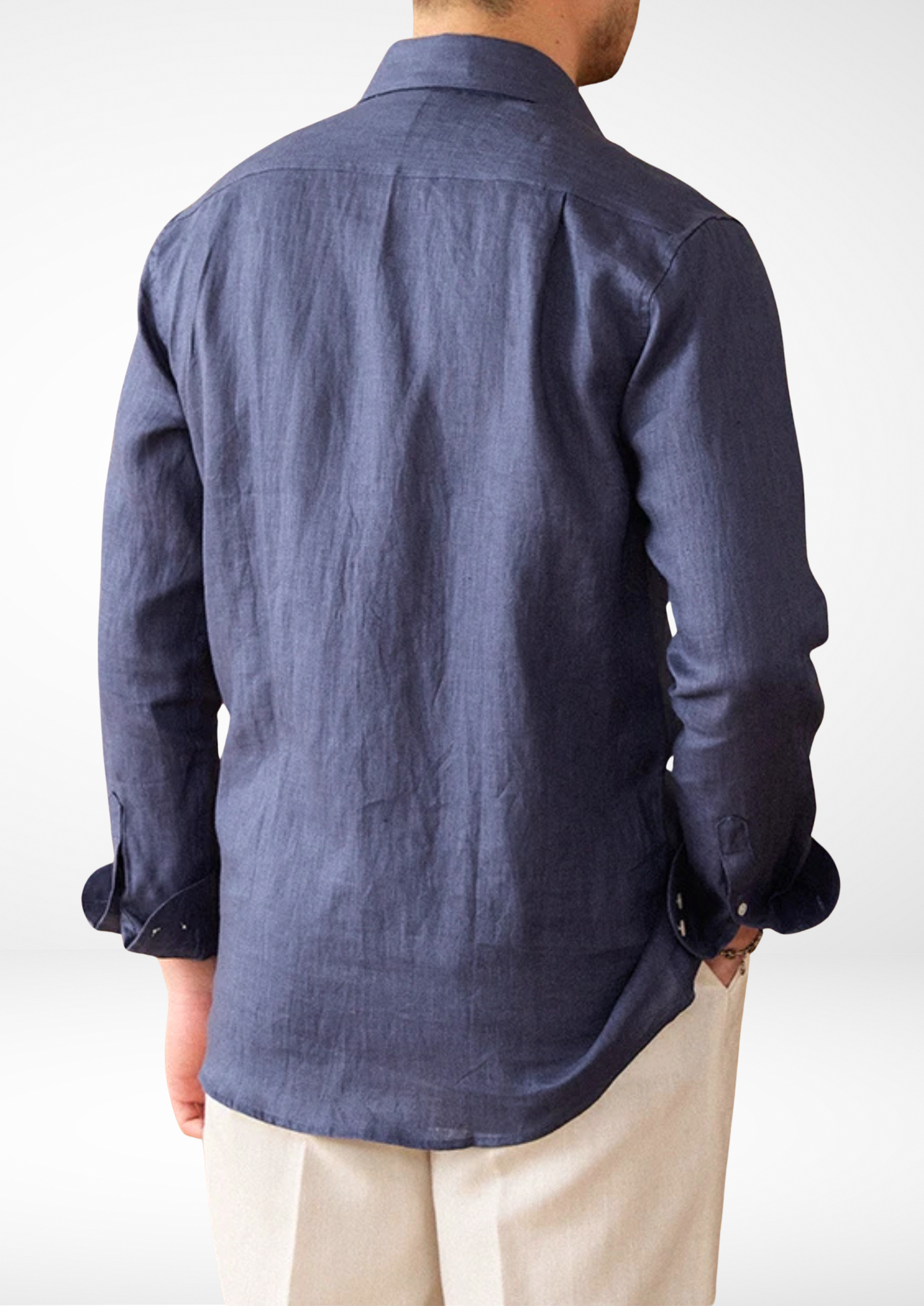 Riviera Pure Linen Shirt - Blue