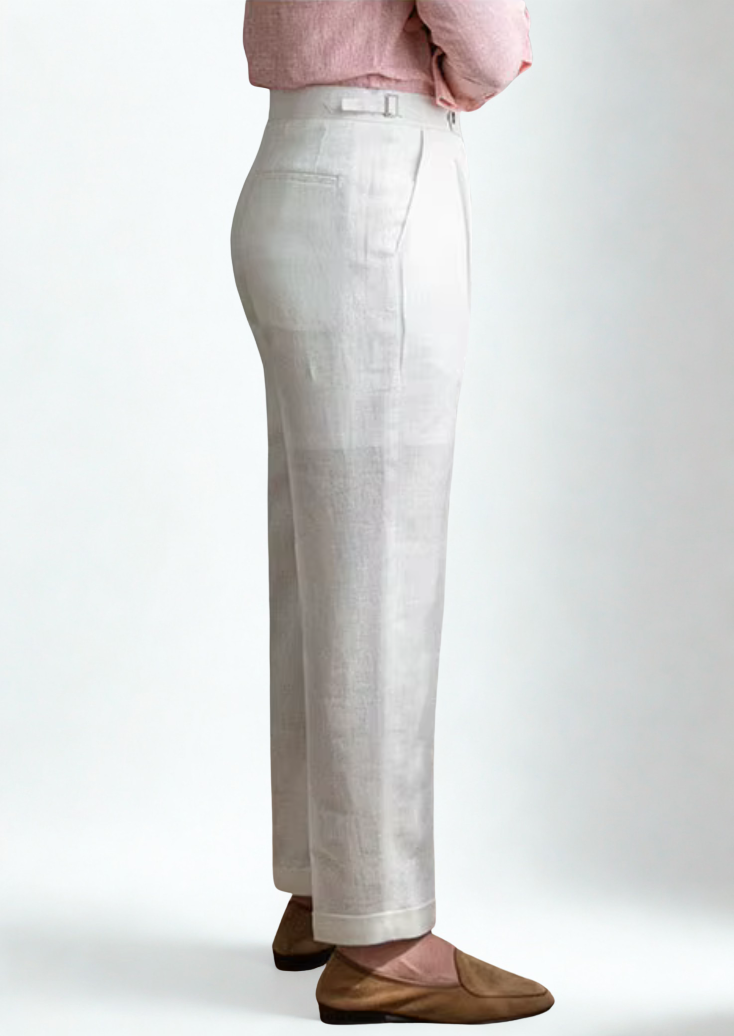 Vellori Coastal Pleated Trousers - White