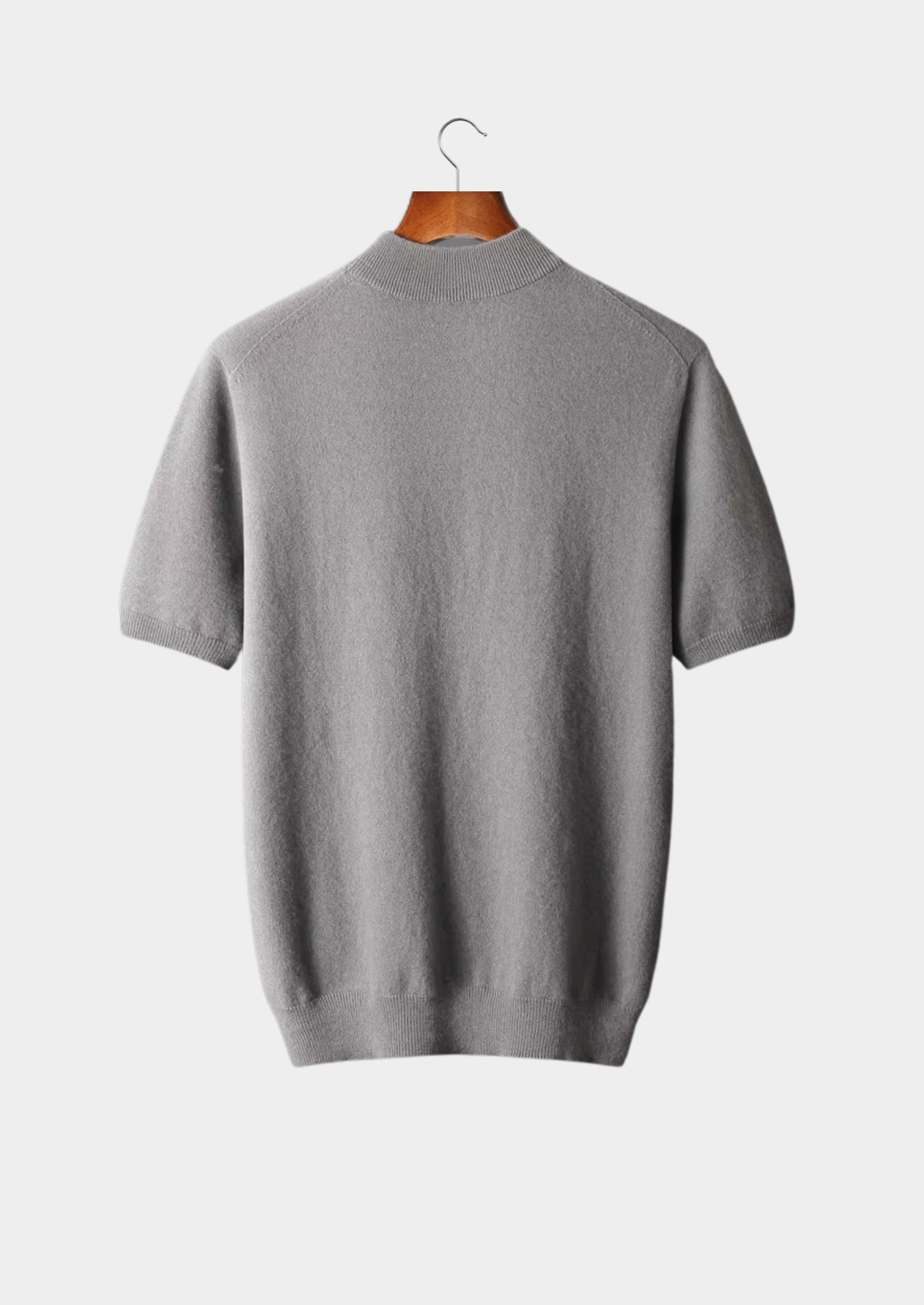 Vellori Pure Cashmere Mock Neck T-Shirt