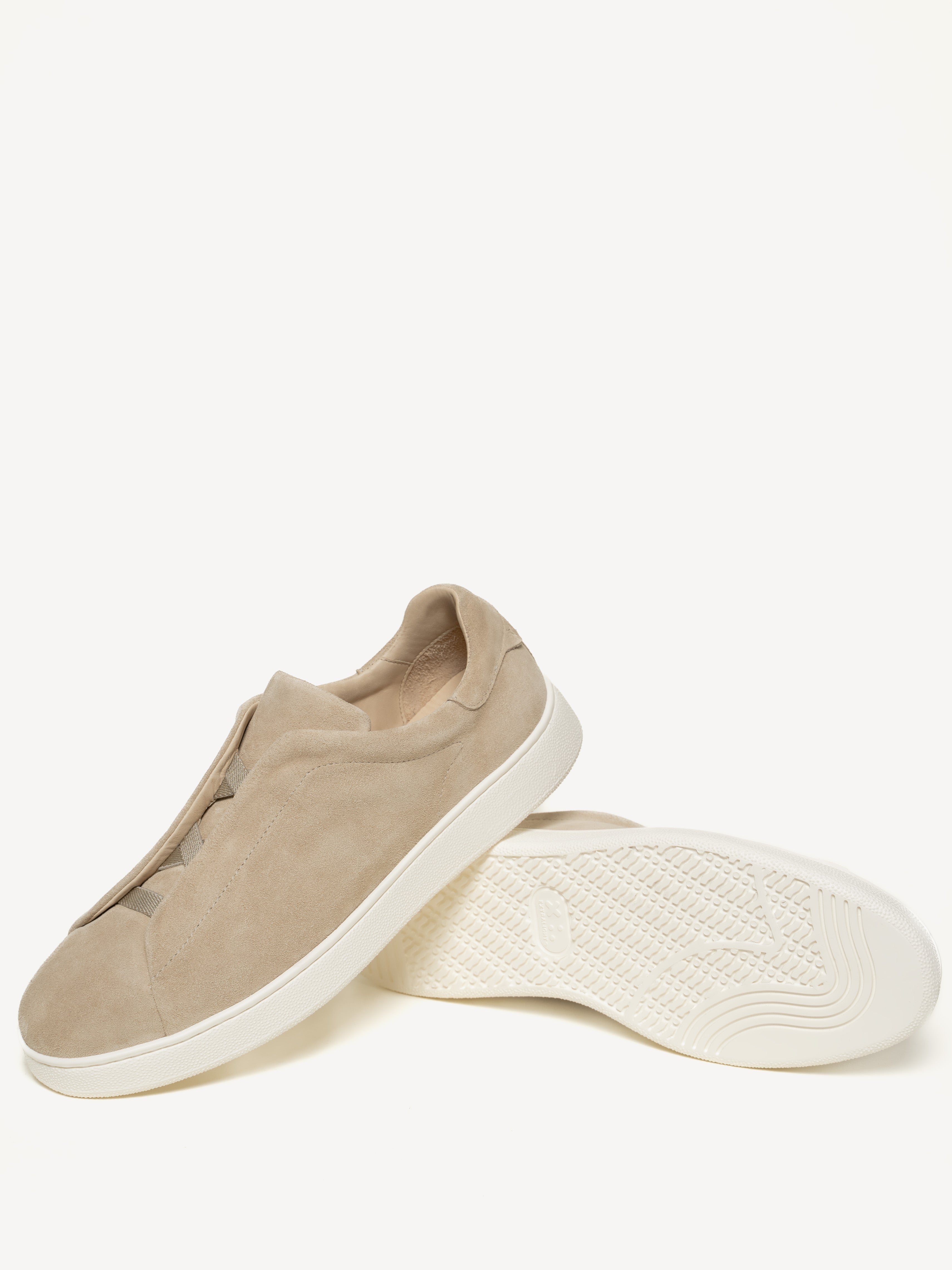 Softgrain Suede Trainer - Sand