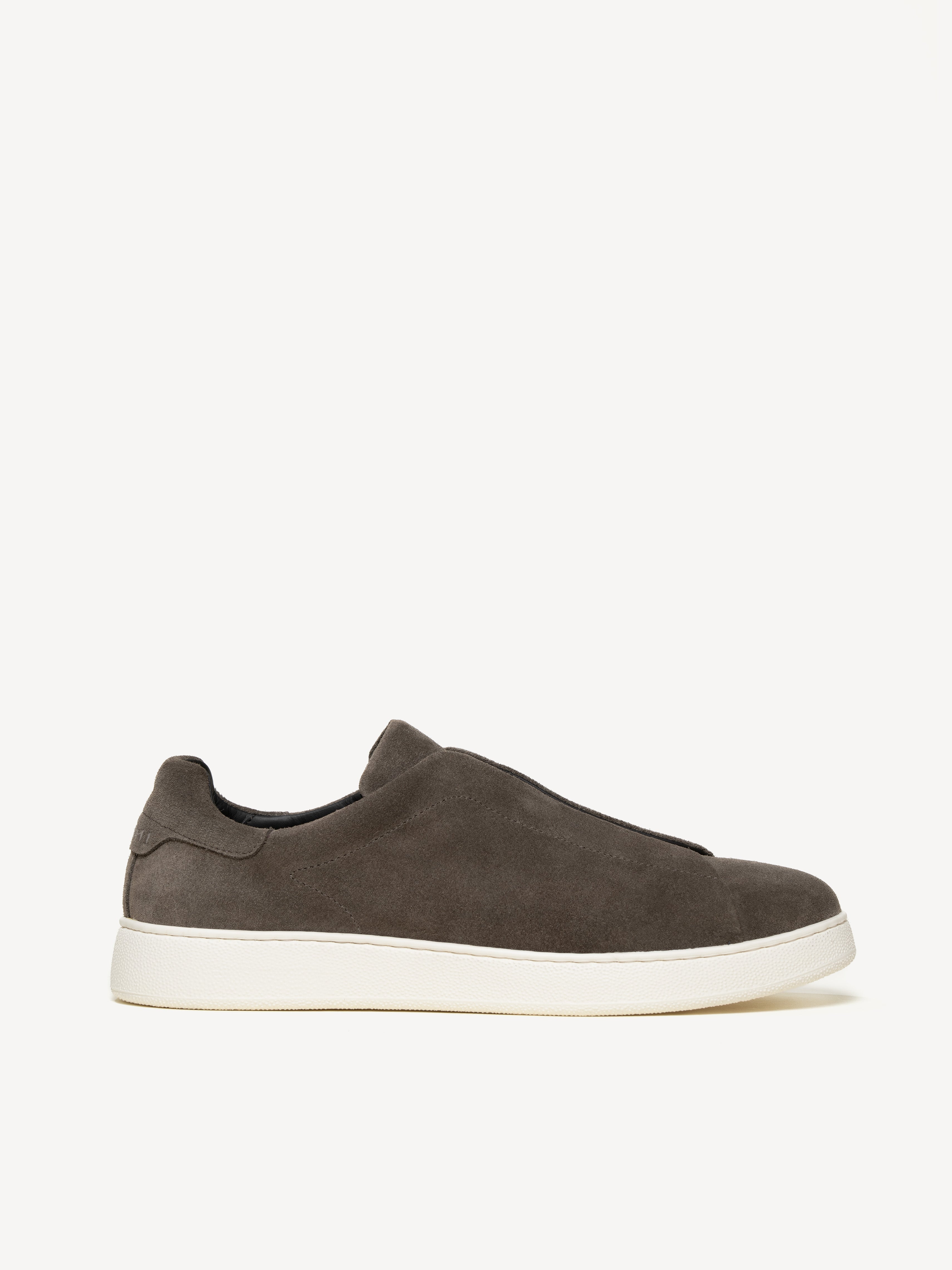Softgrain Suede Trainer - Stone