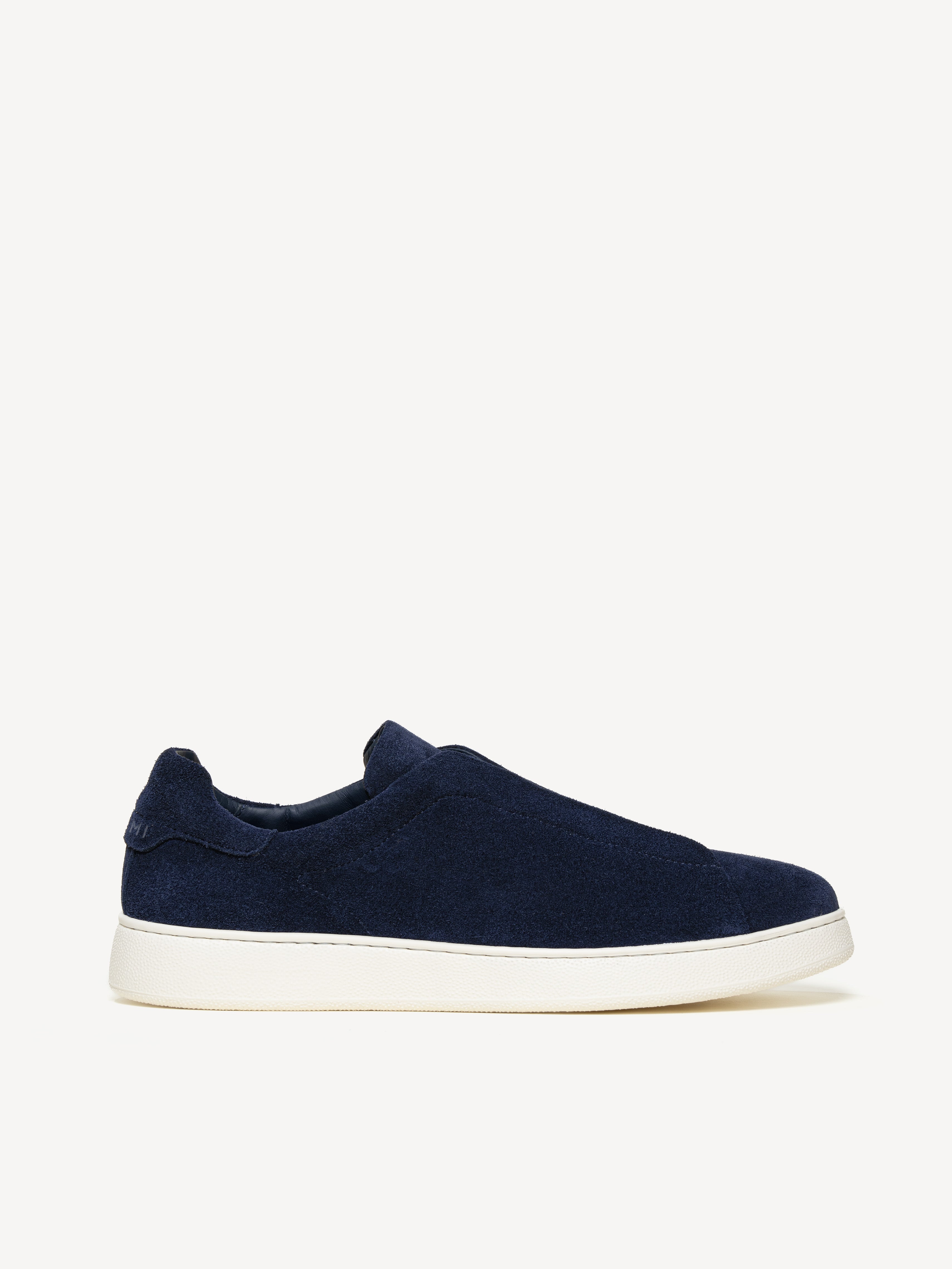 Softgrain Suede Trainer - Navy