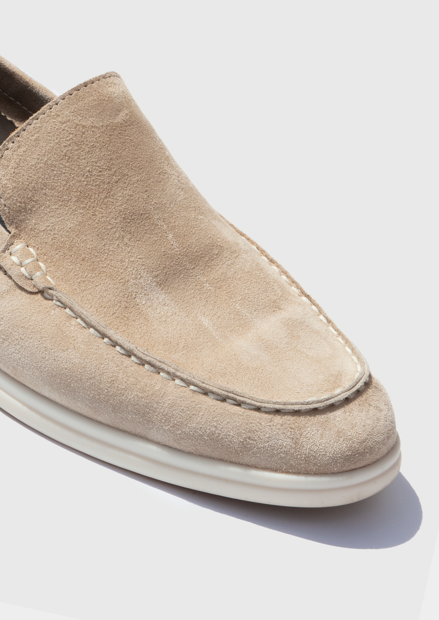 Vellori Suede Loafers - Ivory